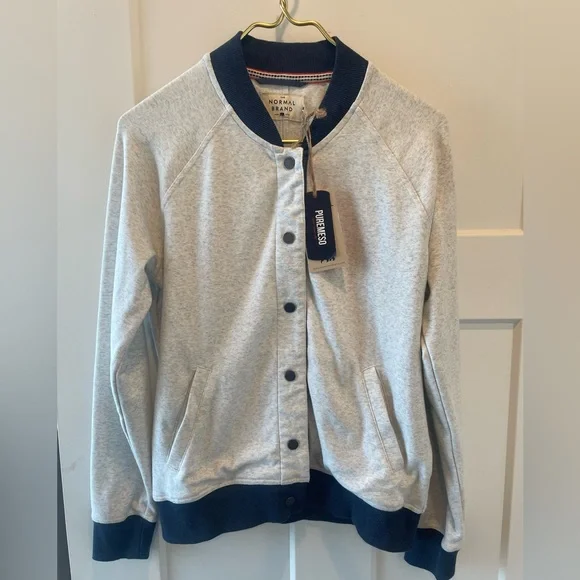 The Normal Brand Puremeso Duke Bomber Jacket Stone Men’s Medium NWT